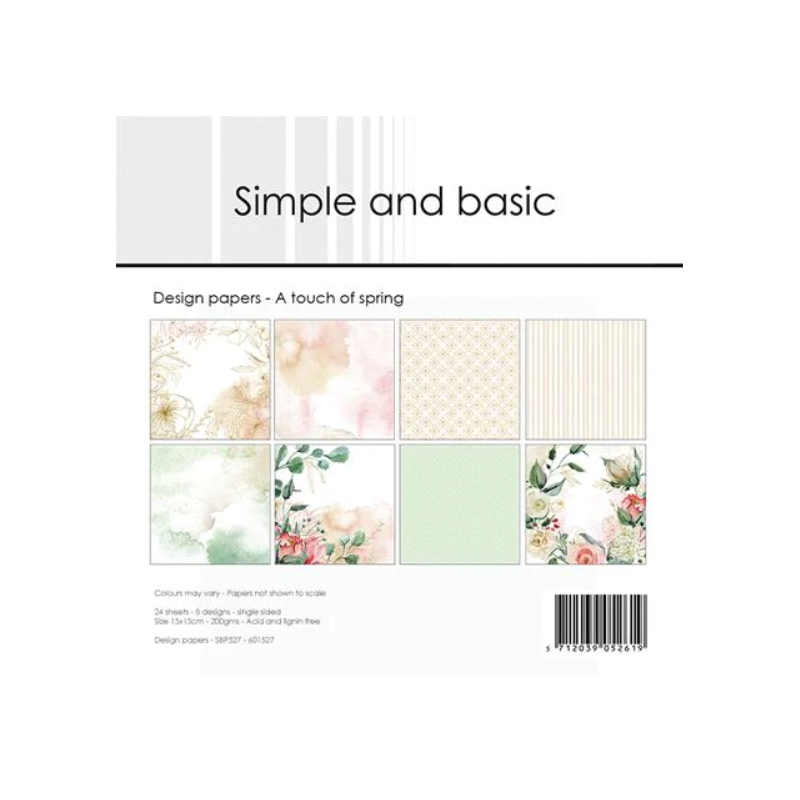 Simple and Basic 15x15 cm Design Papers "A touch of spring" SBP527