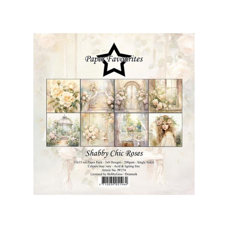 Paper Favourites 6x6 Paper Pack "Shabby Chic Roses" PF274