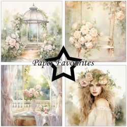 Paper Favourites 6x6 Paper Pack "Shabby Chic Roses" PF274