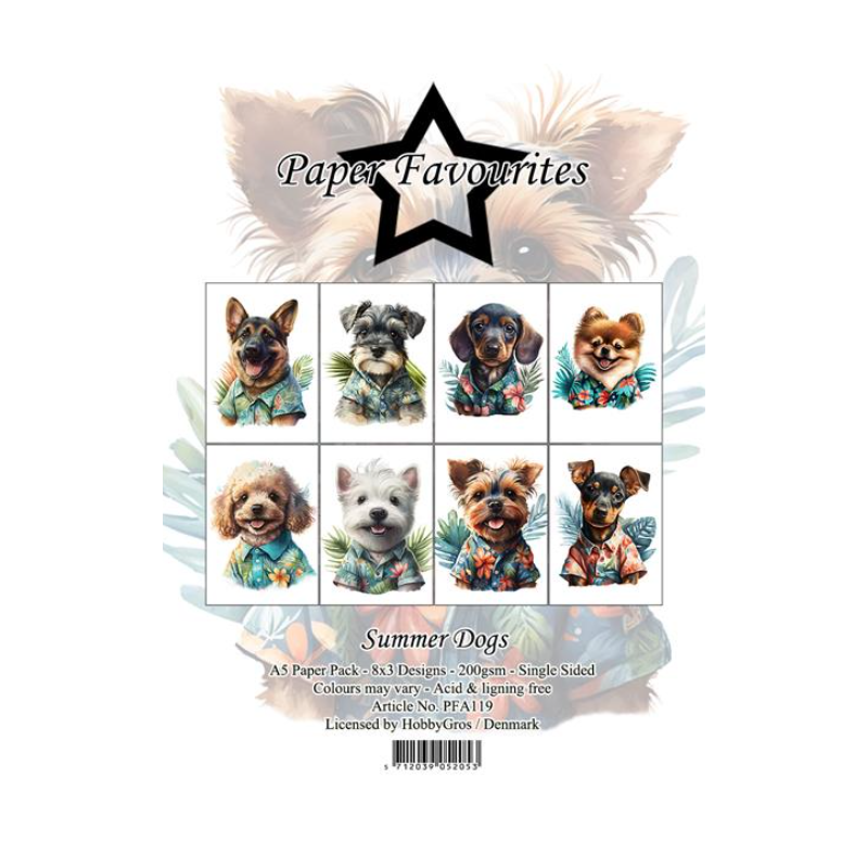 Paper Favourites Paper Pack "Summer Dogs" PFA119