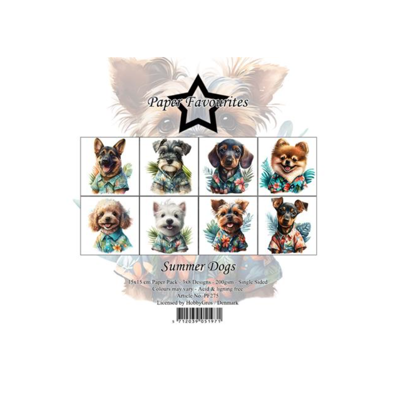 Paper Favourites 6x6 Paper Pack "Summer Dogs" PF275