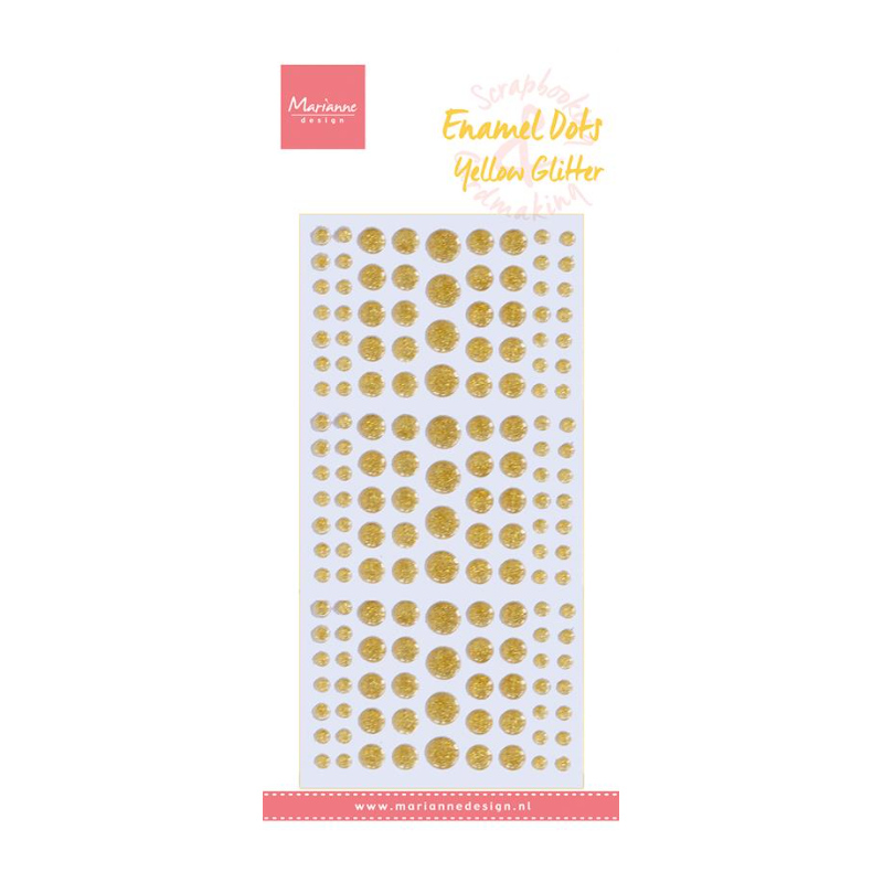 Marianne Design Enamel Dots "Yellow Glitter" PL4530