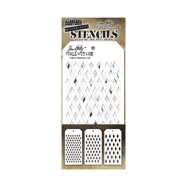 SA / TIM HOLTZ SHIFTER MULTI HARLEQUIN-STENCILS TH-SM02