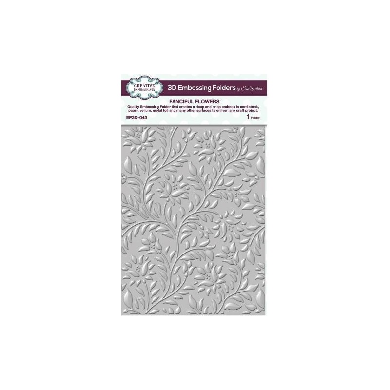 Creative Expressions • Embossing folder 3D Fanciful flowers