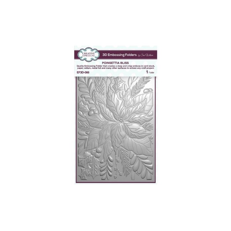 Creative Expressions • 3D Embossing Folder Poinsettia Bliss