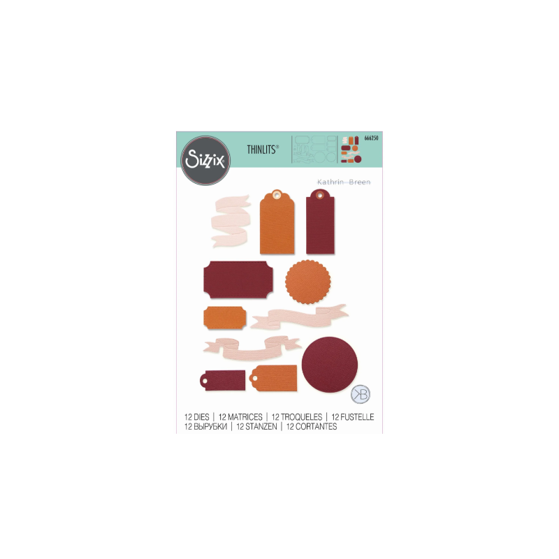 Sizzix • Thinlits Die Set Vintage Tags & Banners 12pcs