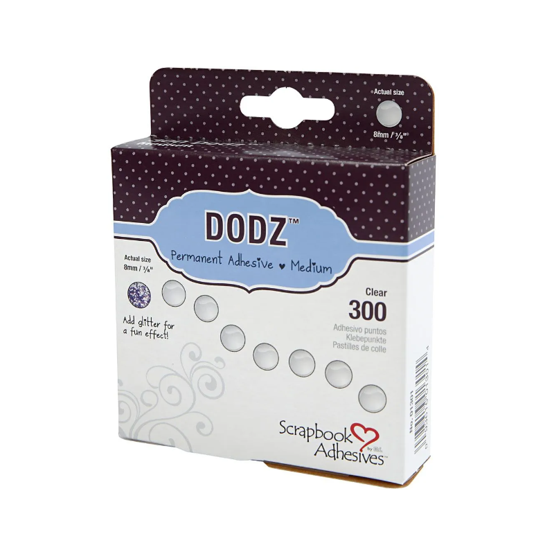3L Dodz Adhesive Dots 1 Rl., 300 St., Dia. 8 mm, 0,5 mm, Medium  11567