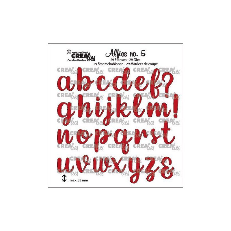 Crealies Alfies no. 5 Lower case  33mm