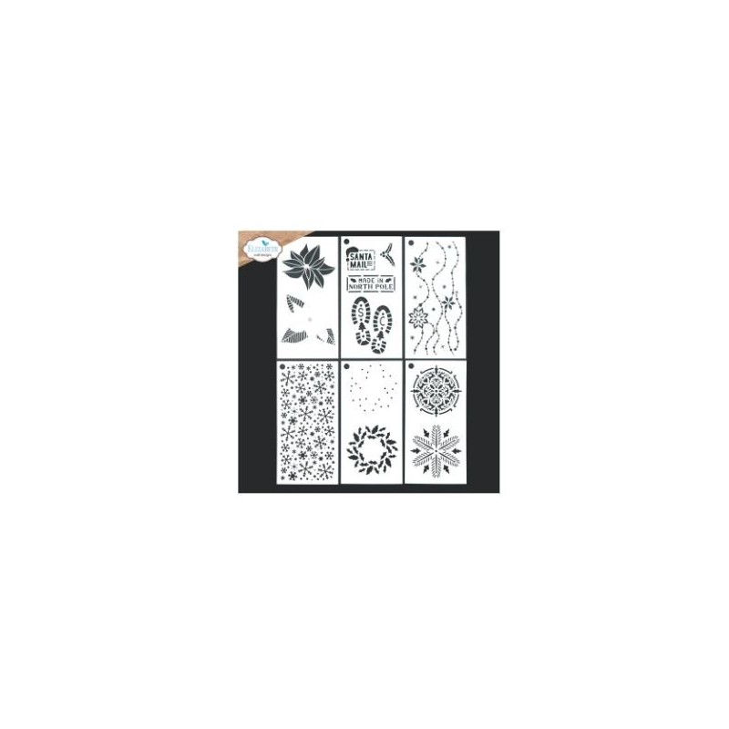 Elizabeth craft design    nr2 Journal Stencils   6 olika 11x22cm