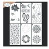Elizabeth craft design    nr2 Journal Stencils   6 olika 11x22cm