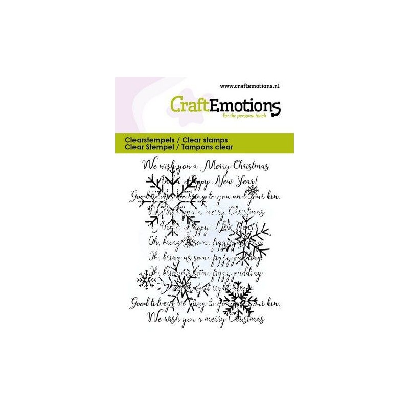 CraftEmotions Clearstamps 6x7cm - Text and snow flakes