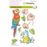 CraftEmotions clearstamps A6 Perry parrot Lian Qualm