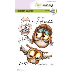 CraftEmotions clearstamps A6 - Owls 3 Carla Creaties 130501/1580