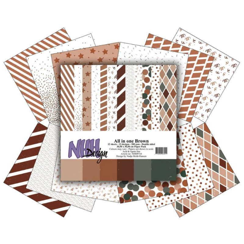 NHH Paperpad 30,5x30,5cm "All in one - Brown" NHHP516
