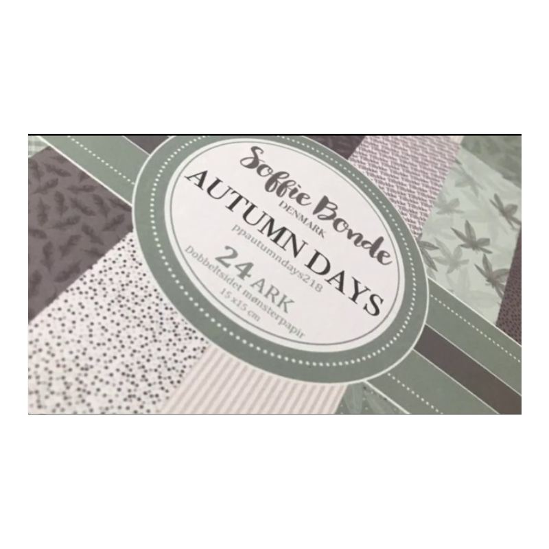 Soffie Bonde Paper pad AUTUMN DAYS 24 ark 30,5x30,5 dubbelsidigt