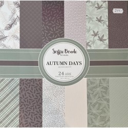 Soffie Bonde Paper pad AUTUMN DAYS 24 ark 30,5x30,5 dubbelsidigt