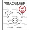 Crealies Clearstamp Bits & Pieces Pig 43x38 mm
