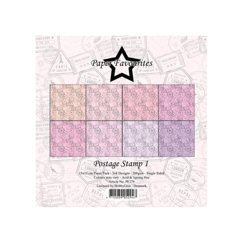 Paper Favourites Paper Pack 15x15 "Postage Stamp 1" PF279