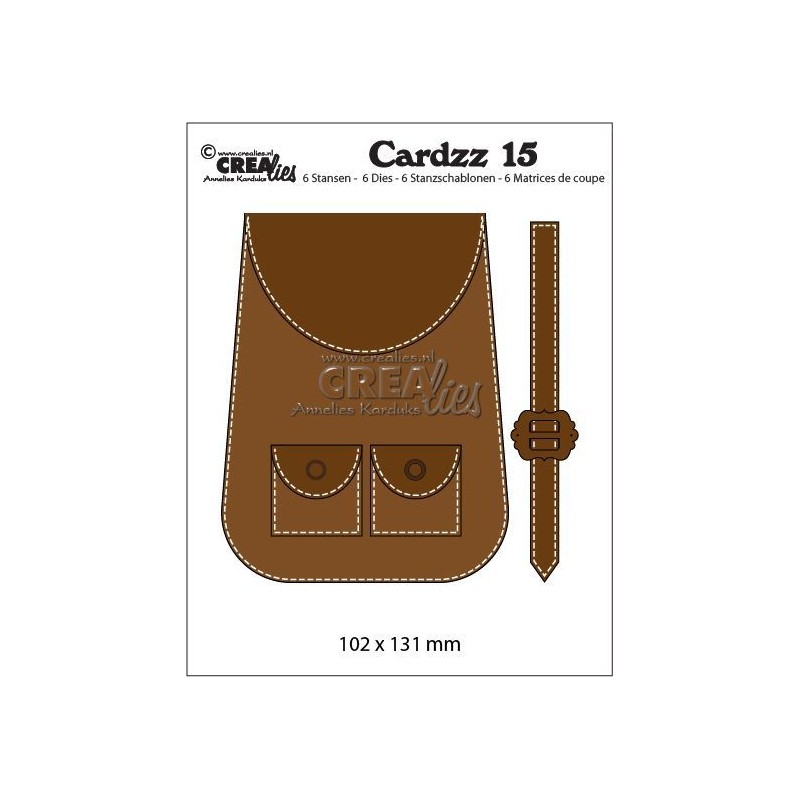 Crealies Cardzz no 15 backpack 10,2 x 13,2 cm