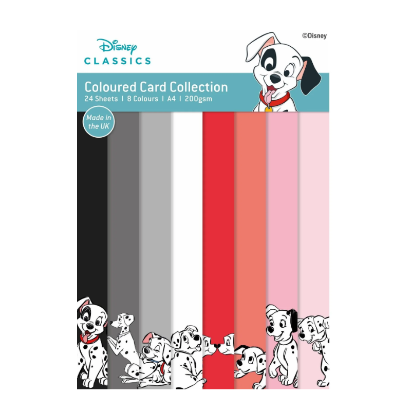 Creative Expressions • Disney A4 101 Dalmatians Coloured Card pack