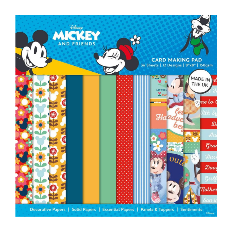 Creative Expressions • Card Making Pad Mickey & Minnie Mouse