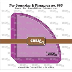 Crealies For Journalzz & Plannerzz Corner pocket quarter circle L 10,5 cm CLJP663 10,5x10,5 cm