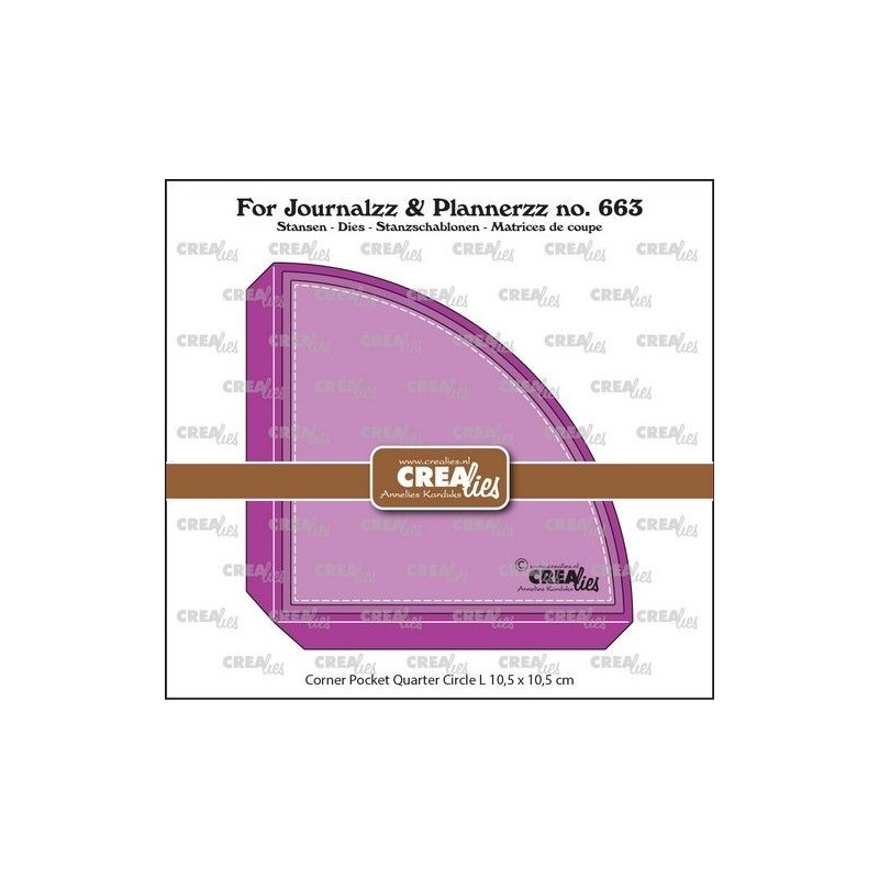 Crealies For Journalzz & Plannerzz Corner pocket quarter circle L 10,5 cm CLJP663 10,5x10,5 cm