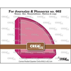 Crealies For Journalzz & Plannerzz Corner pocket quarter circle M 8,5 cm CLJP662 8,5x8,5 cm