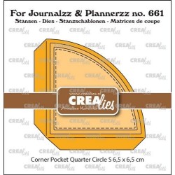 Crealies For Journalzz & Plannerzz Corner pocket quarter circle S 6,5 cm CLJP661 6,5x6,5 cm