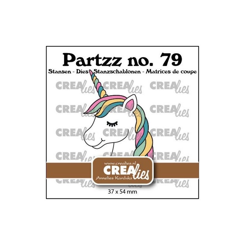 Crealies Partzz Unicorn CLPartzz79 37x54 mm