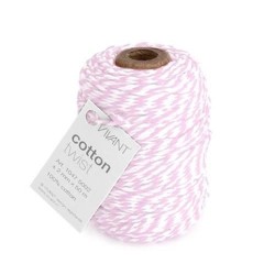 Vivant Cord Cotton Twist rose / white - 50 MT 2MM