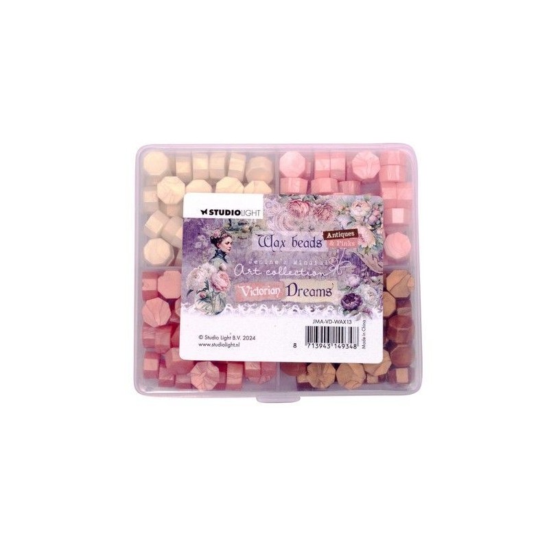 Studio Light Wax Beads 4 colors Pink Vict. Dreams nr.13 JMA-VD-WAX13 93x83x20mm