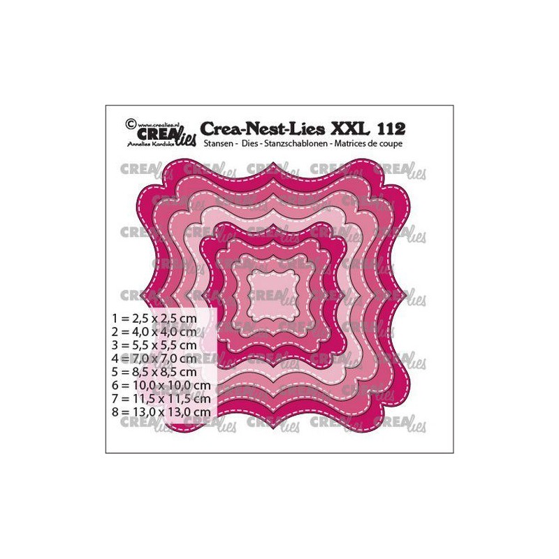 Crealies Crea-nest-dies XXL Fantasy form F Stitch max. 13 x 13 cm