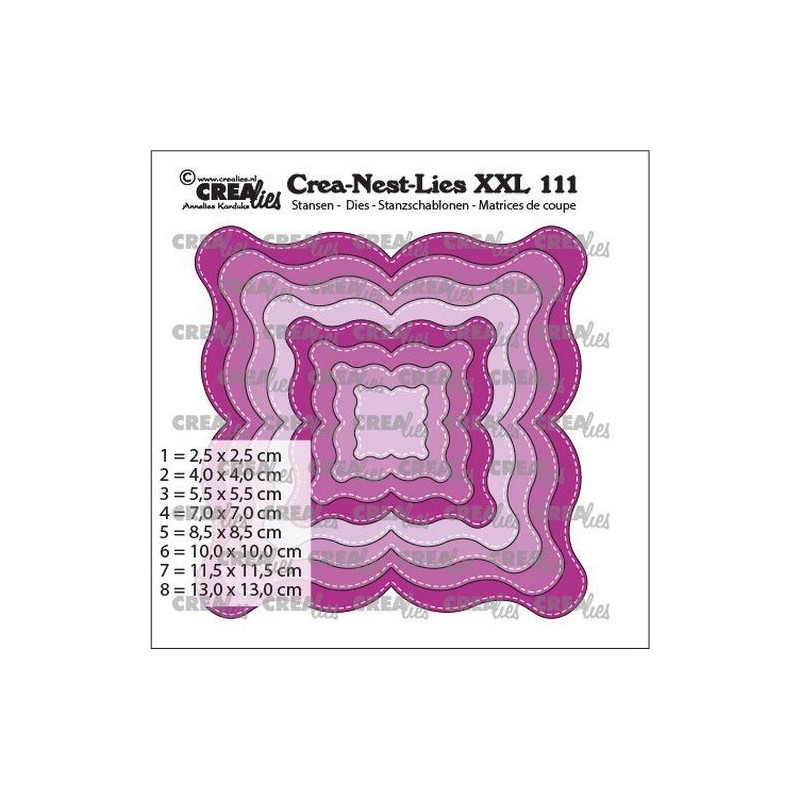 Crealies Crea-nest-dies XXL Fantasy form E Stitch max. 13 x 13 cm