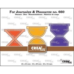 Crealies For Journalzz & Plannerzz tabs set A CLJP660 45 x 43 mm - 45 x 49 mm - 45 x 55 mm