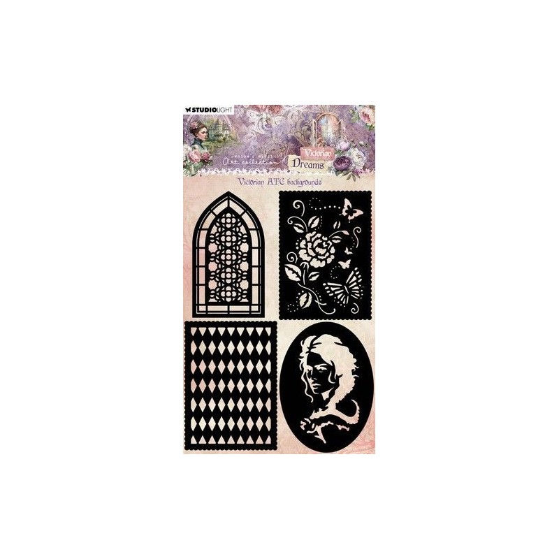 Studio Light Mask Stencil Victorian ATC backgr. Vict. Dreams nr.265 JMA-VD-MASK265 130x180x1mm