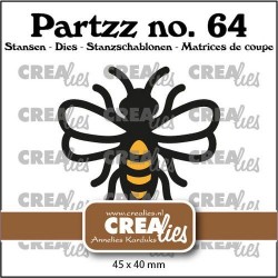 Crealies Partzz Bee large CLPartzz64 45 x 40 mm