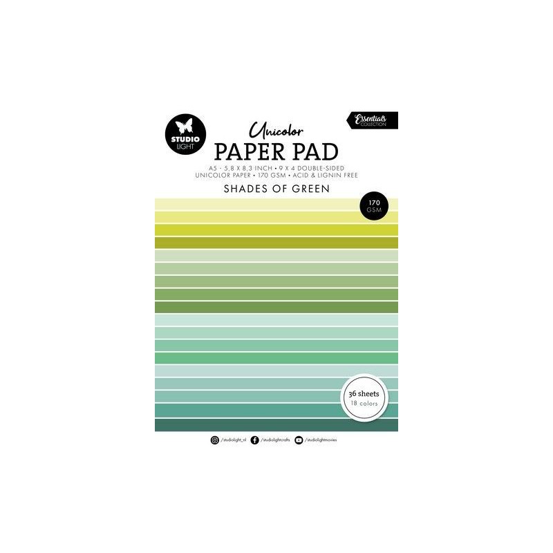 Studio Light Paper Pad "Shades of Green" SL-ES-UPP156