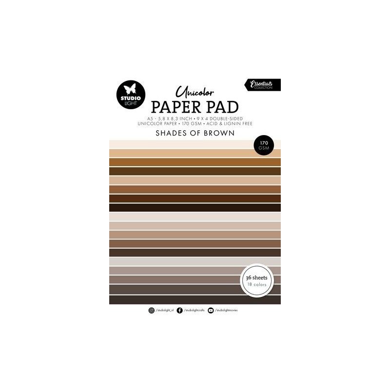 Studio Light Paper Pad "Shades of Brown" SL-ES-UPP158