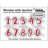 Crealies Wordzz with Shadow Numbers 14mm