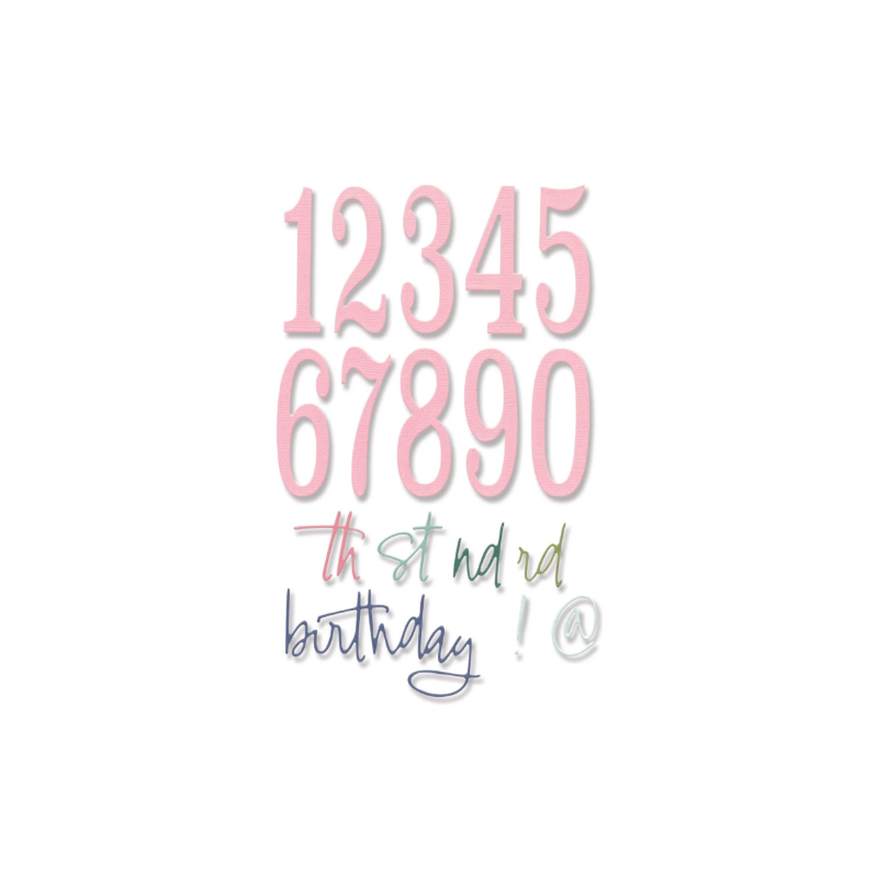 Sizzix • Thinlits Die Set Fabulous Birthday Numbers by Debi Potter