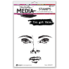 Ranger • Dina Wakley media cling stamp Fierce