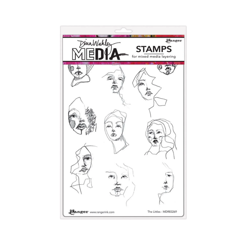 Ranger • Dina Wakley Media Cling Stamps The Littles