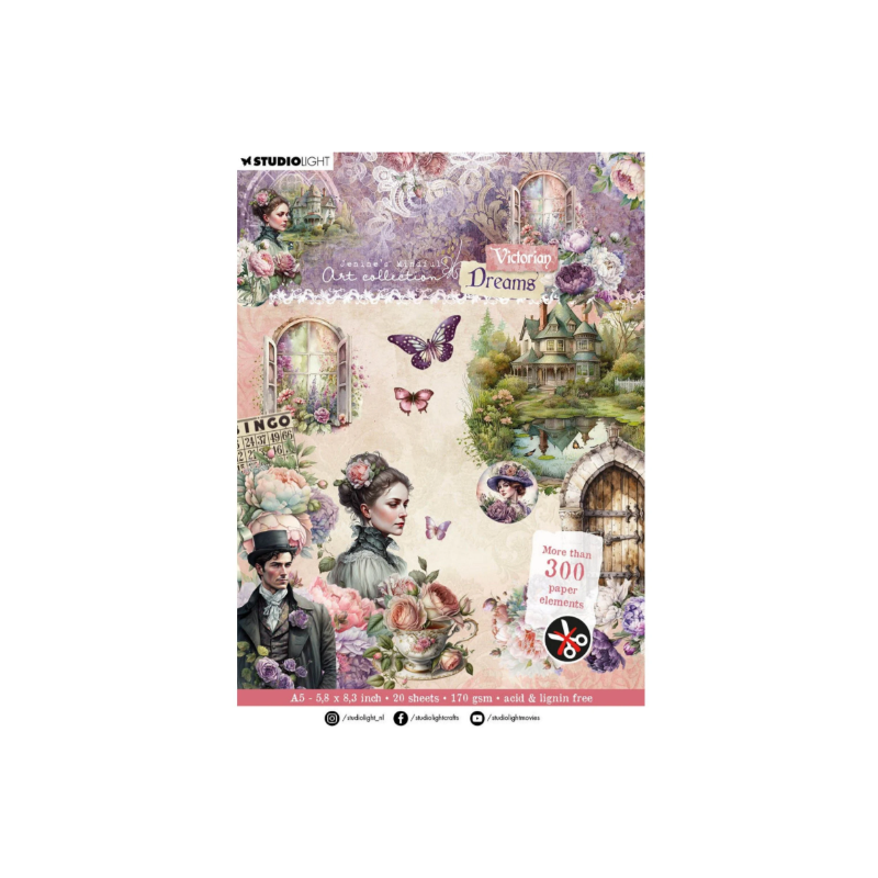 Studio Light • Die-cut Paper Pad Victorian Dreams Paper Elements