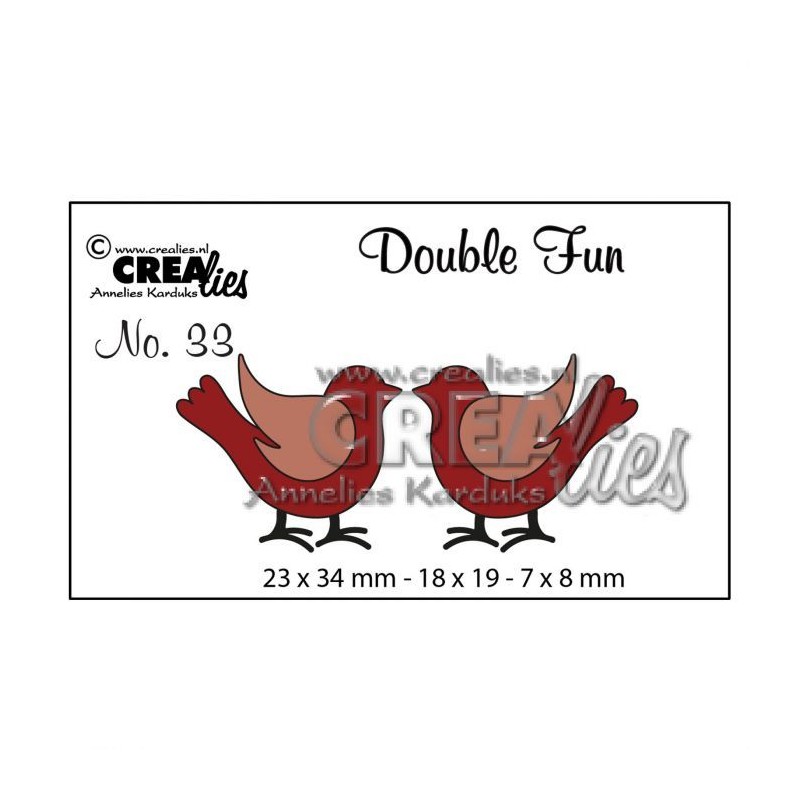 Crealies • Double fun cutting DIE no.33 Birds