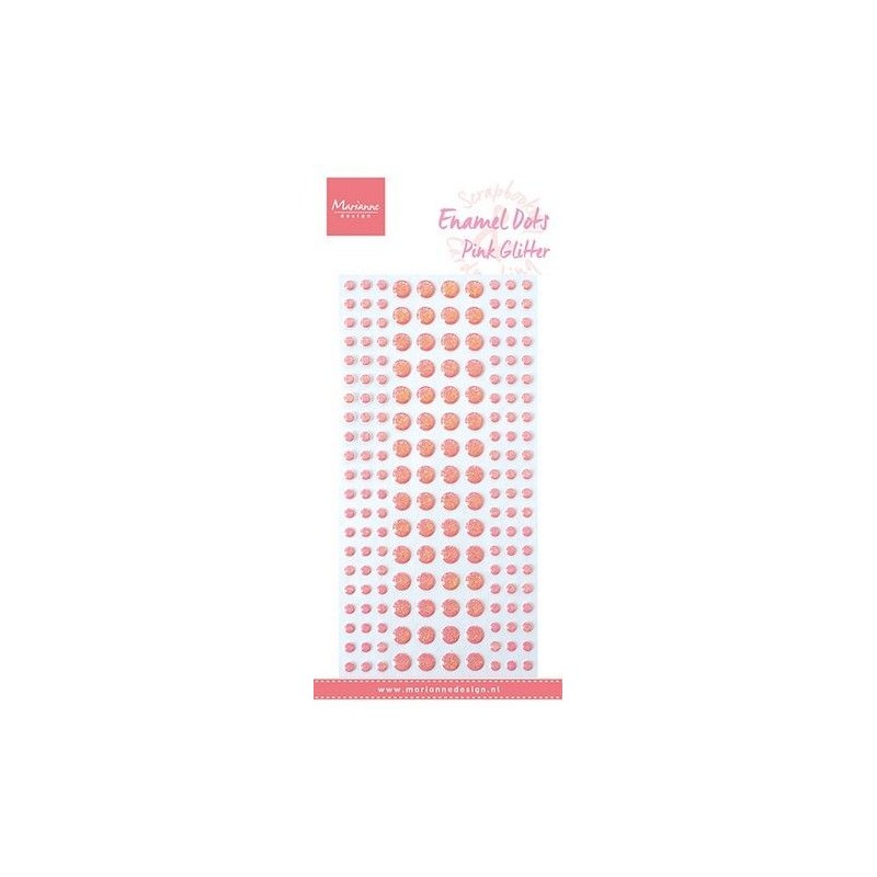 Marianne D Decoration Enamel dots - pink glitter PL4531 152 dots