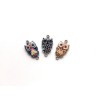 Metal charms Owls 3 pcs 12424-2402 13x26mm