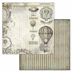 Stamperia Small Pad 10 sheets cm 20,3X20,3 (8"X8") - Voyages Fantastiques
