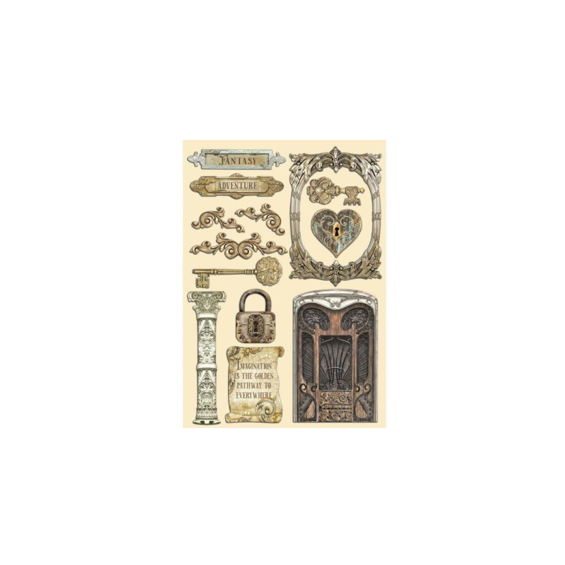 Stamperia olored Wooden shape A5 - Magic Forest