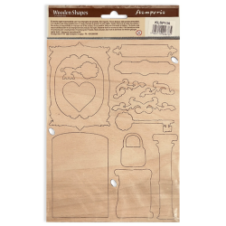 Stamperia olored Wooden shape A5 - Magic Forest